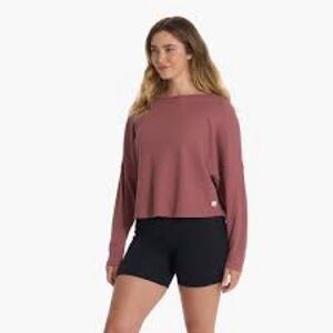 Vuori slouchy long sleeve in rosewood